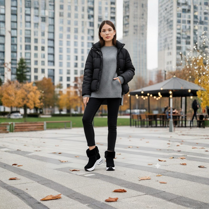 Botines de Tobillo con Plataforma y Forro Suave Para Mujer